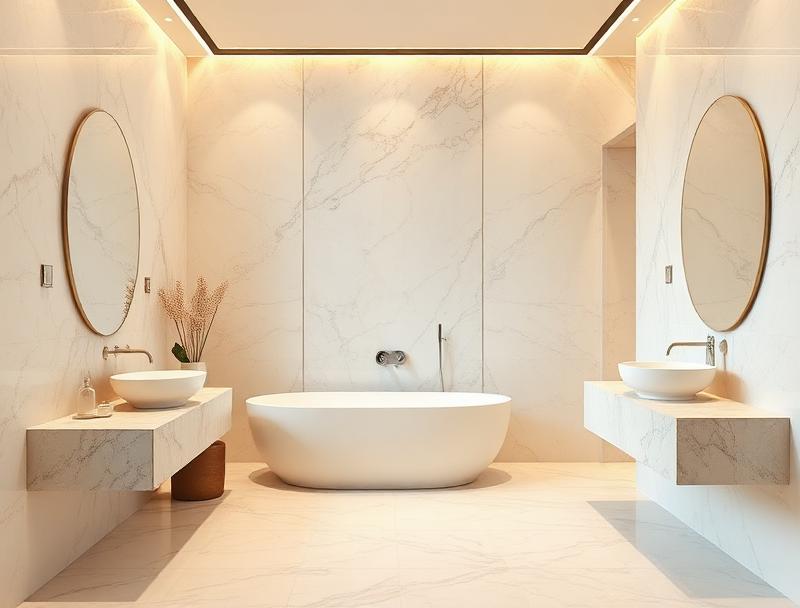 Bianco Maremma White Travertine application and finish detail