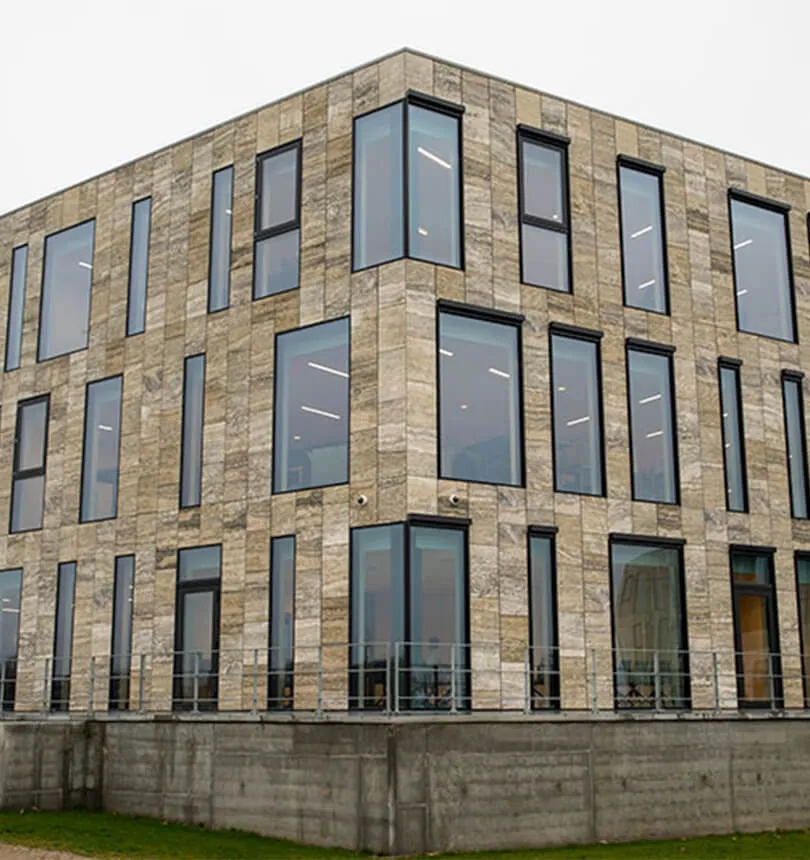 FOSS Denmark Etrusco Grigio travertine project 3